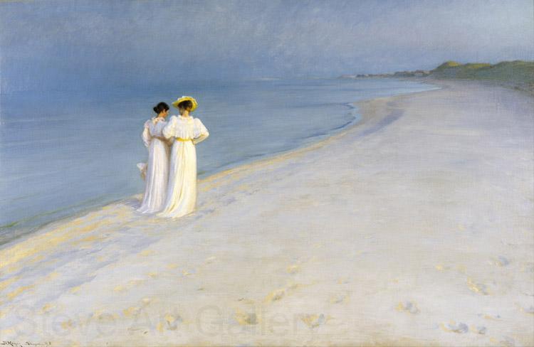 Peter Severin Kroyer Summer Evening on the Southern Beach (nn03) France oil painting art
